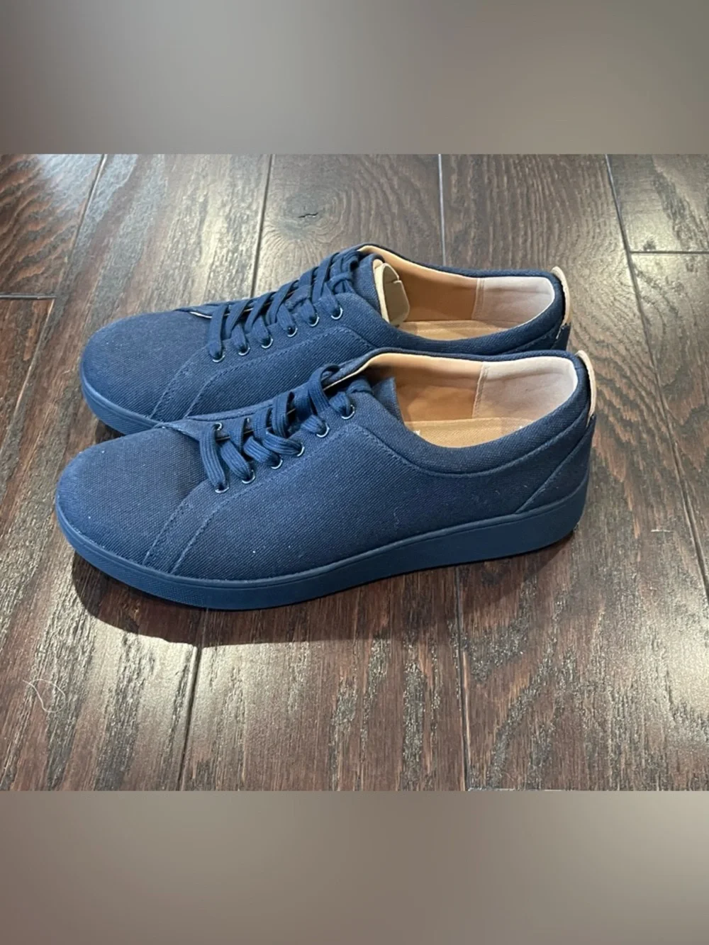 FitFlop Women 8.5 Navy Blue Rally Canvas Shoe Cushioned Comfort FB8-399 NEW